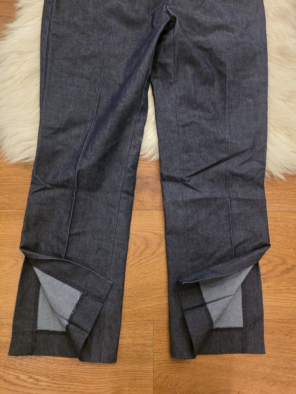Vintage Women’s Dark Blue Denim Suit Jacket & Pants Set - Picture 8 of 13